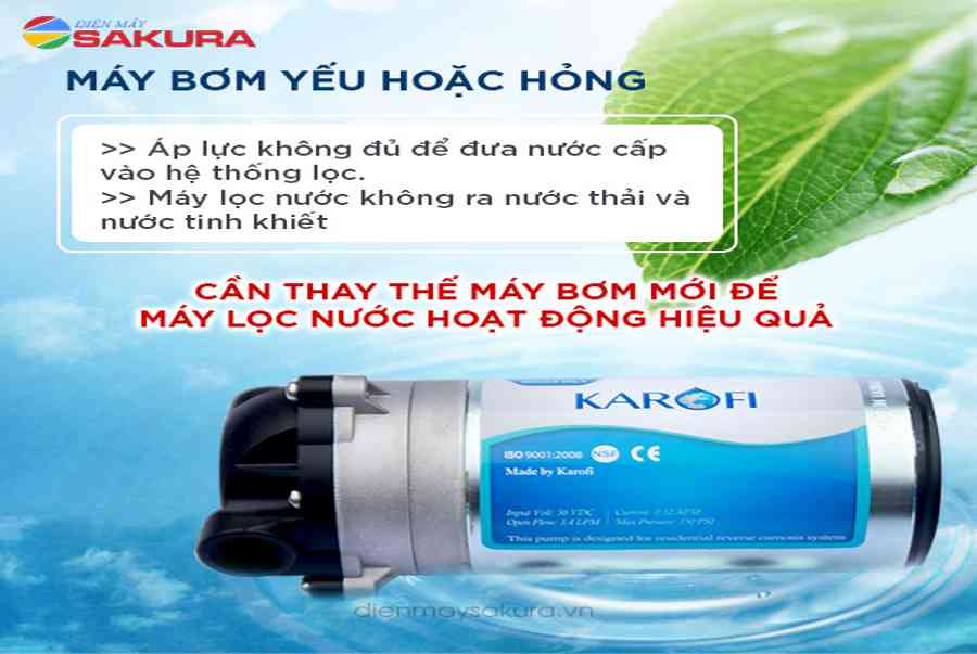 2107 bom nuoc yeu may loc nuoc khong ra nuoc thai