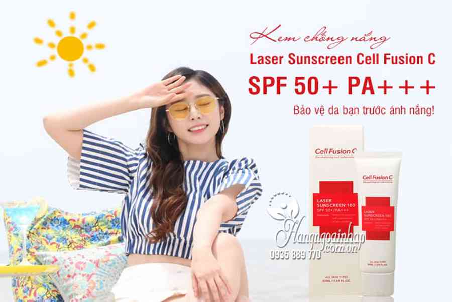 kem chong nang laser sunscreen 100 cell fusion c spf 50 pa 2