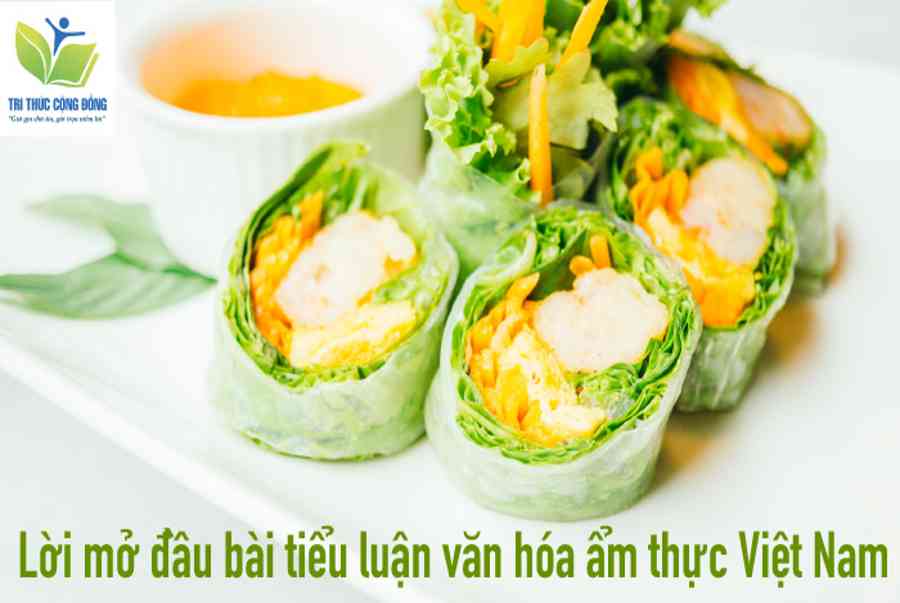 loi mo dau bai tieu luan van hoa am thuc viet nam