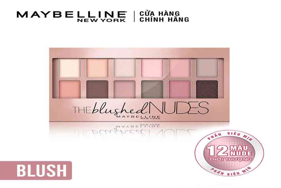 bang phan mat maybelline tong hong nude 12 mau